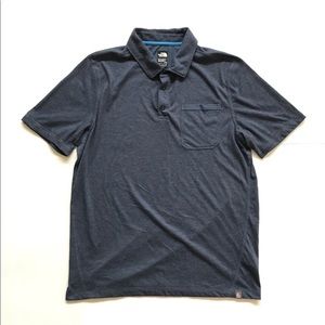 The North Face FlashDry Polo Blue Shirt Sz Large